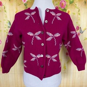 VINTAGE Hand Made Pink Sweater